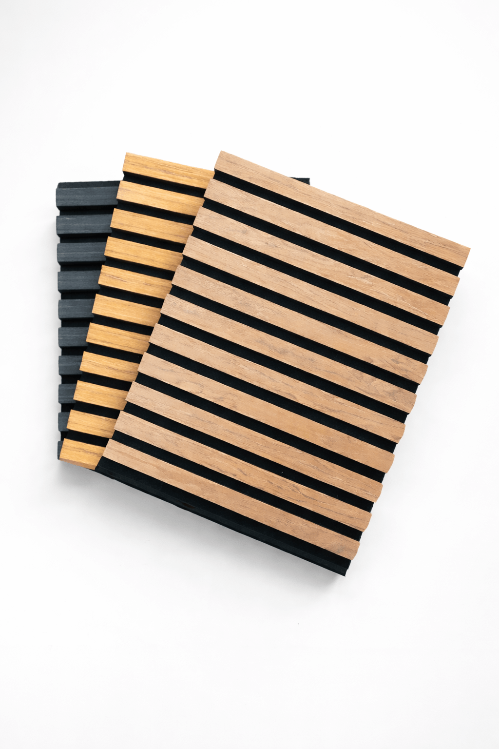 Akustikpaneel 60x60 cm Muster Eiche Walnuss und schwarze Eiche