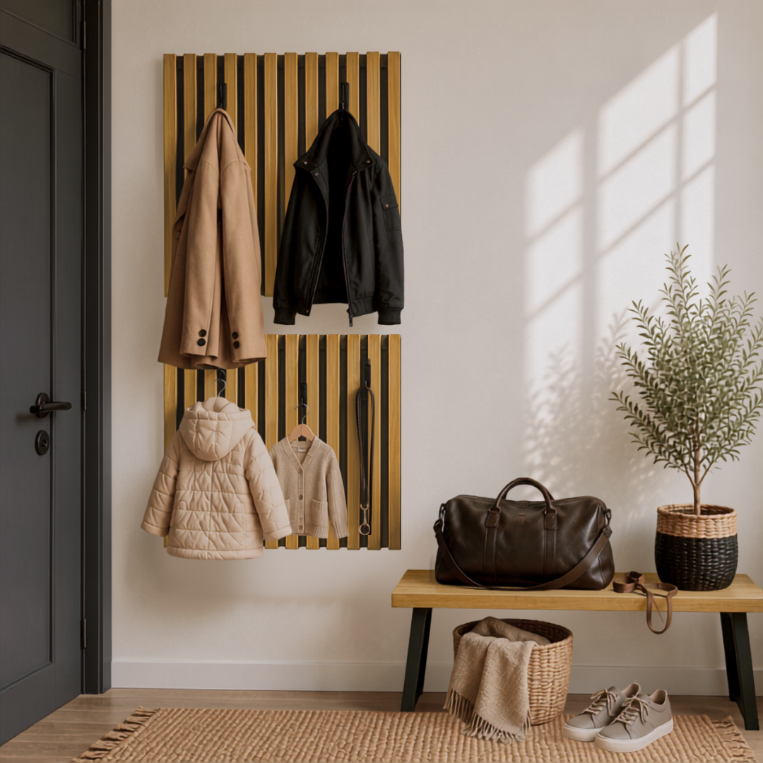 Akustikpaneel Garderobe in Farbe Eiche 