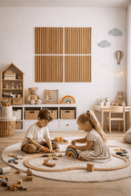 Akustikpaneel 60x60 cm im Kinderzimmer als Schallschutz
