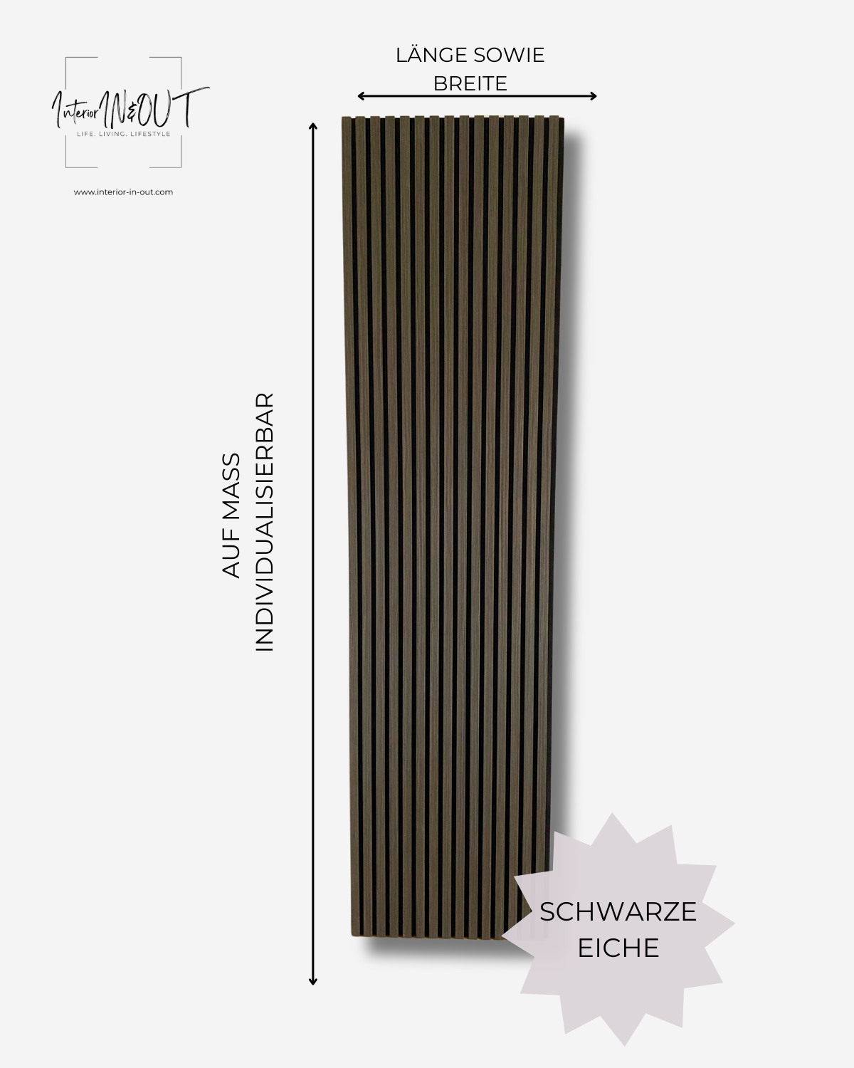 Akustikpaneel schwarze Eiche auf Maß
