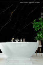Badezimmer Badewanne Dusche Wandfliese matt_schwarz